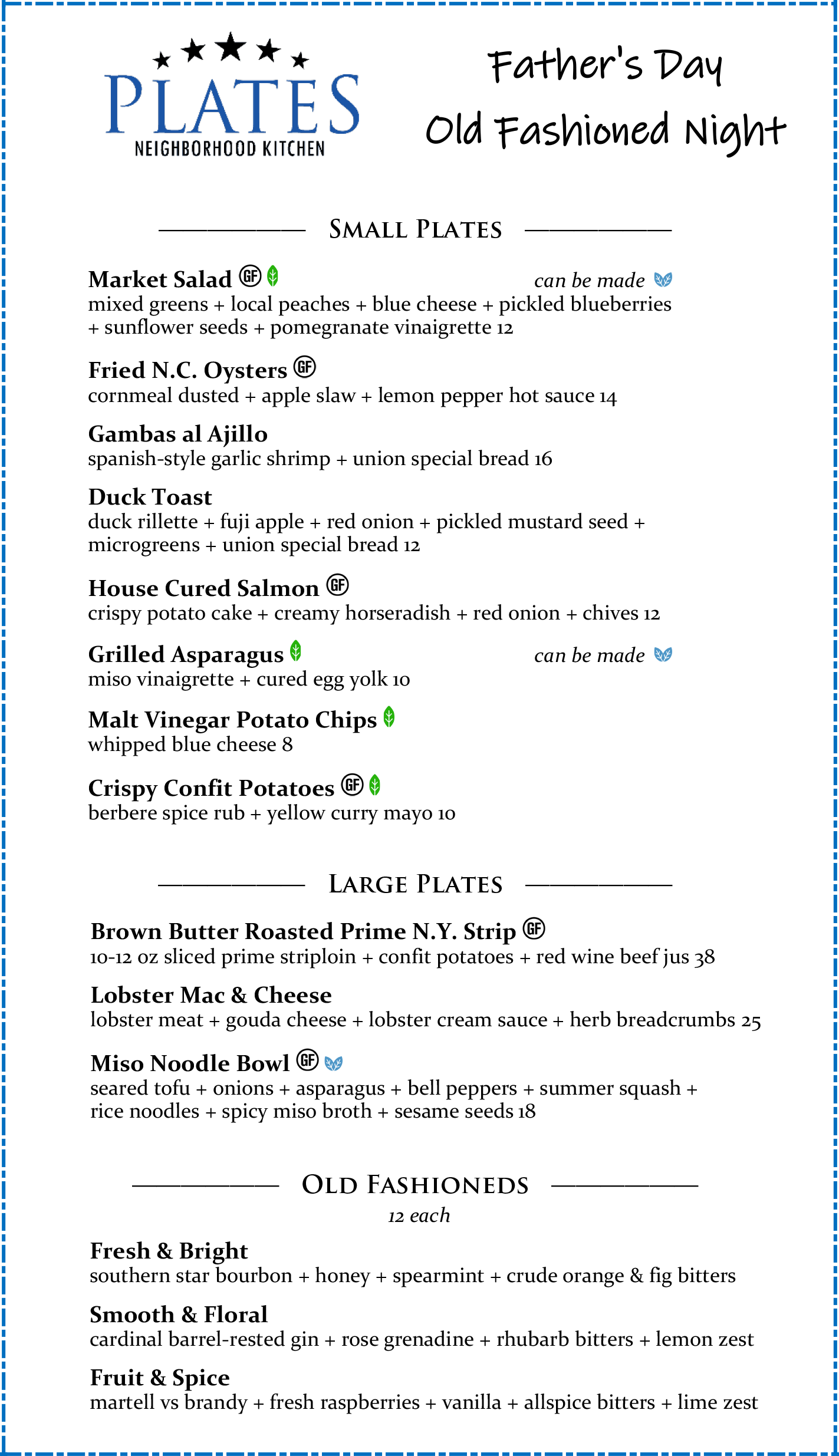 OLD_FASHIONED_NIGHT Plates Neighborhood Kitchen