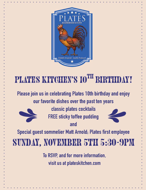 Plates Kitchen's 10th Birthday Plates Neighborhood Kitchen